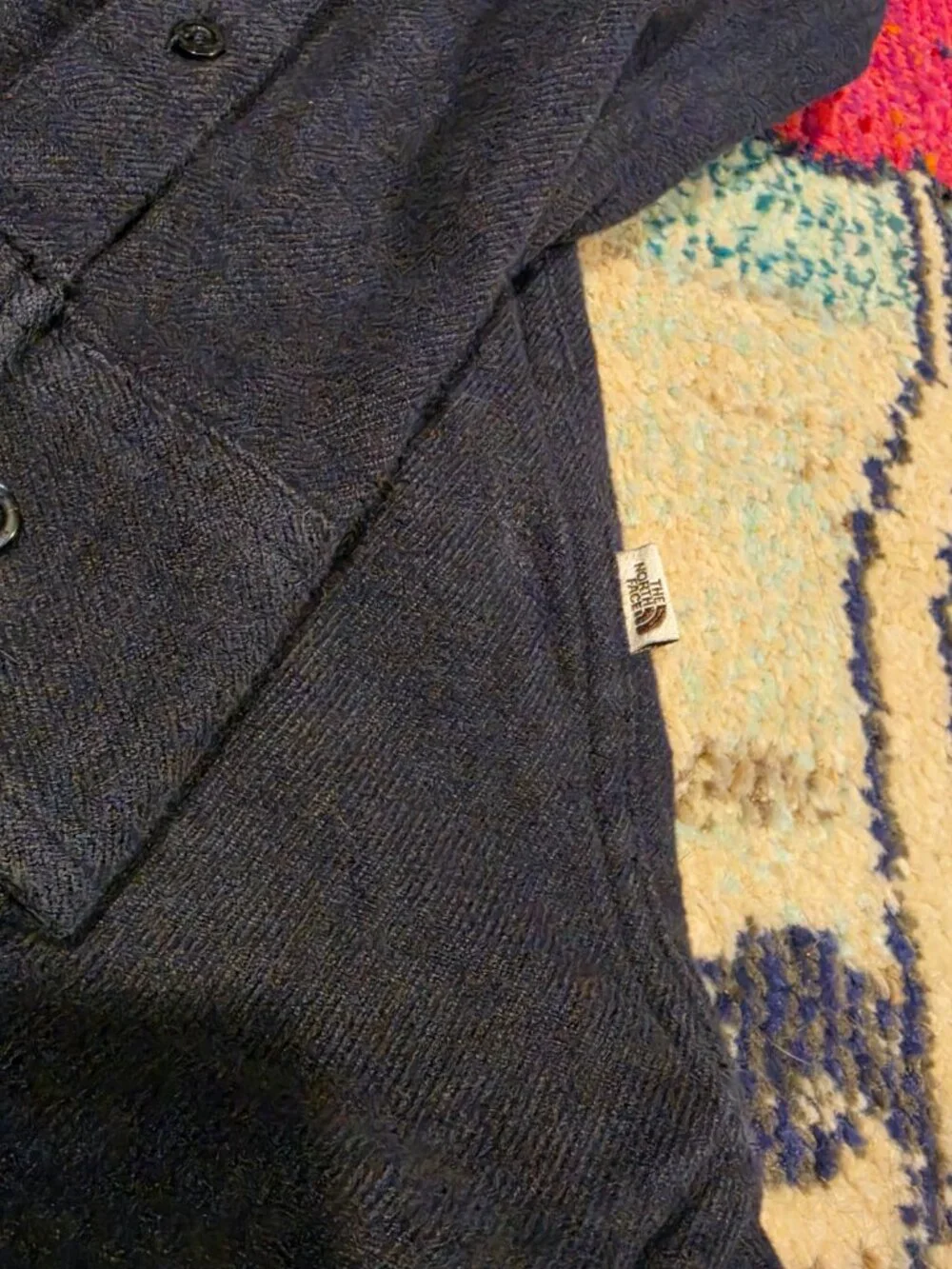 The North Face Navy Button Up Shirt Long Sleeve XL